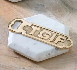 Brass T.G.I.F Bottle Opener