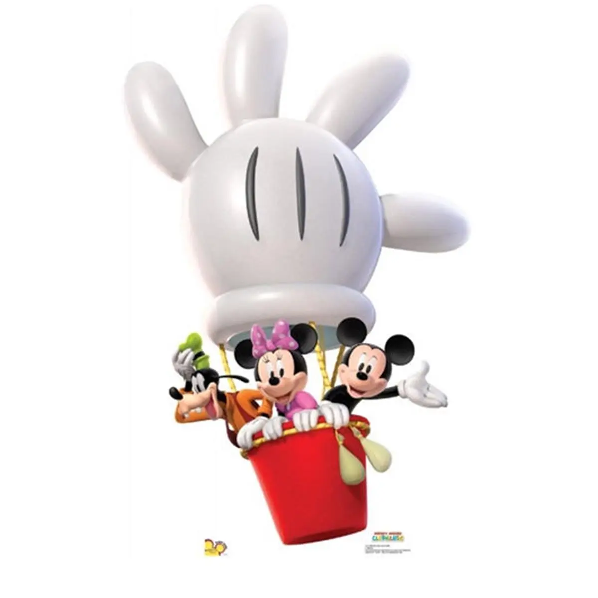 212 MAIN Advanced Graphics Mickey Balloon Ride Heavy-Duty Cardboard Cutout - Home Supplies, Foldable Design, Wall-Mounting Option, Living Room Decoration, Flat-Folding Storage