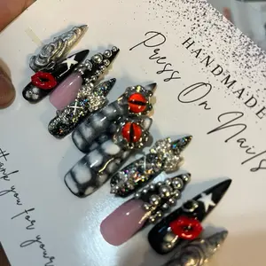 Rockstar, Goth, junk nails