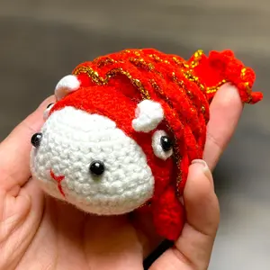 Cute Japanese Koi Fish Bunny Crochet Keychain K043