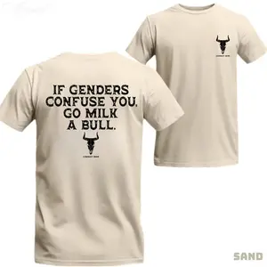Motion Range If Genders Confuse You, Go Milk a Bull – Vintage Cowboy Tee, Premium Unisex Cotton, Lightweight & Bold Western Style