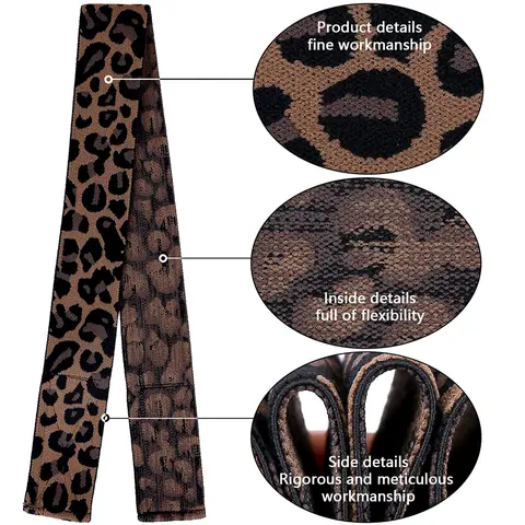 Idoli 1pcs Unisex Adult Leopard Print Elastic Wig Edge Wrap - Women's Hair Accessory, Lace Melting Band for Lace Front Wigs, Edge Lay Flat Tool