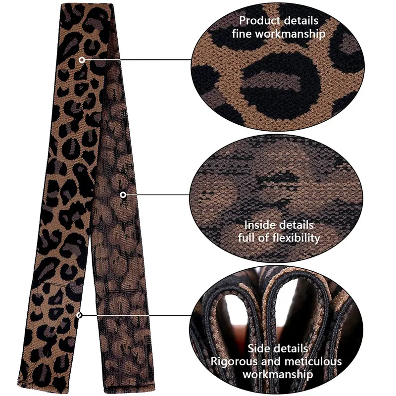 Idoli 1pcs Unisex Adult Leopard Print Elastic Wig Edge Wrap - Women's Hair Accessory, Lace Melting Band for Lace Front Wigs, Edge Lay Flat Tool