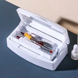 Nail Sterilizer Tray Disinfection Box Sterilizing Clean Nail Art Salon Manicure Implement Sanitize Tool Equipment Cleaner Tools Sanding Head Storage Box, Sanitizer Tool, Nail Care Tool