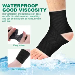 Elastic Self-Adhesive Sports Bandage (Ankle Support) Prevents Sprains During Running Protects Ankle Joints and Ankles