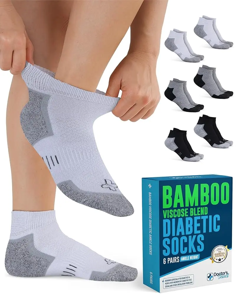 2 Black/2 White/2 Gray - 6 Pairs