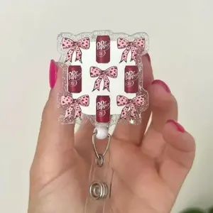 Funny Dr Pepper Badge Reel, Retractable Holder, Durable Acrylic Badge Holder, Perfect Gift for Nurses, Doctors, Physician Assistants