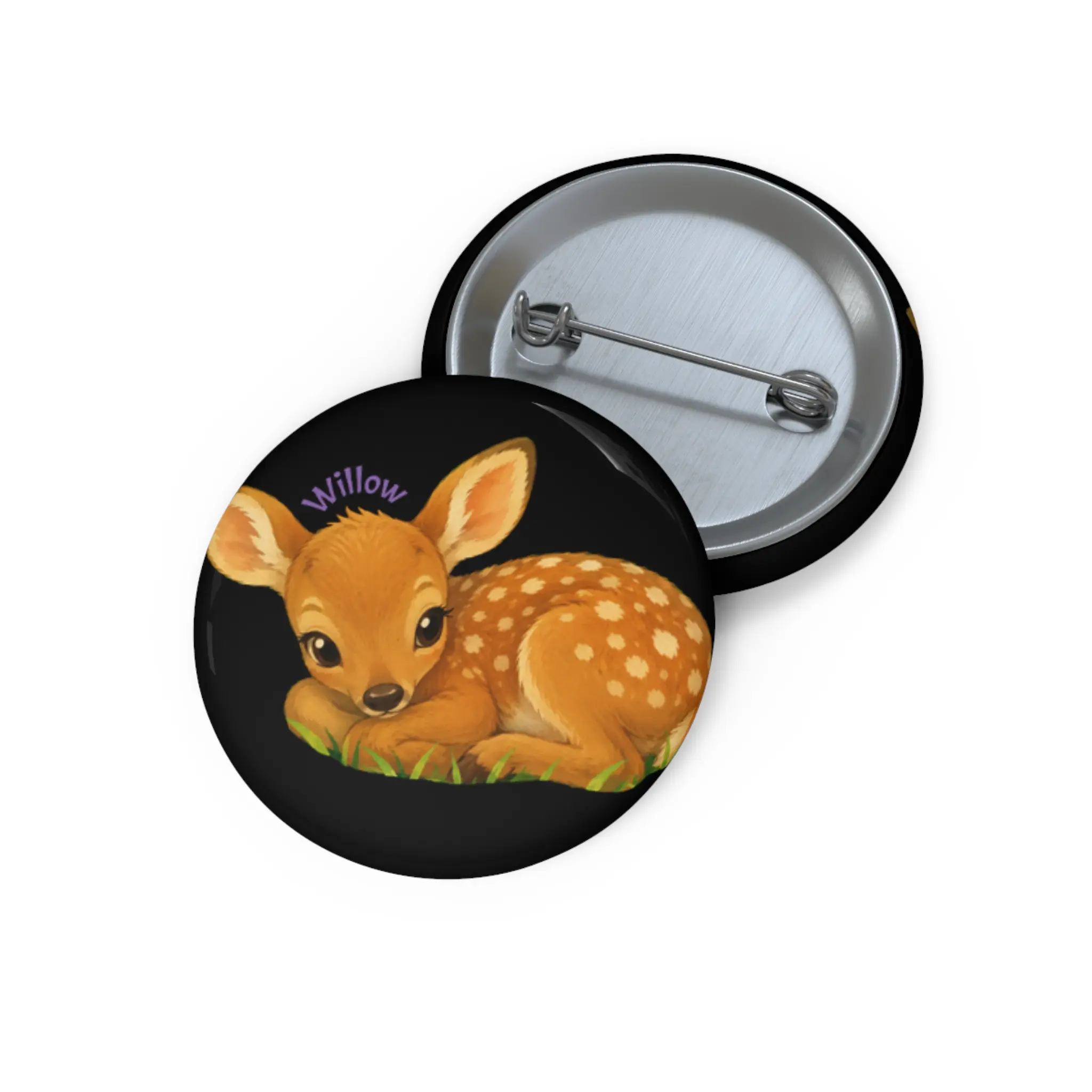Willow the Fawn Snuggle Friends Collection Pin Button | Cute Baby Deer Lapel Pin