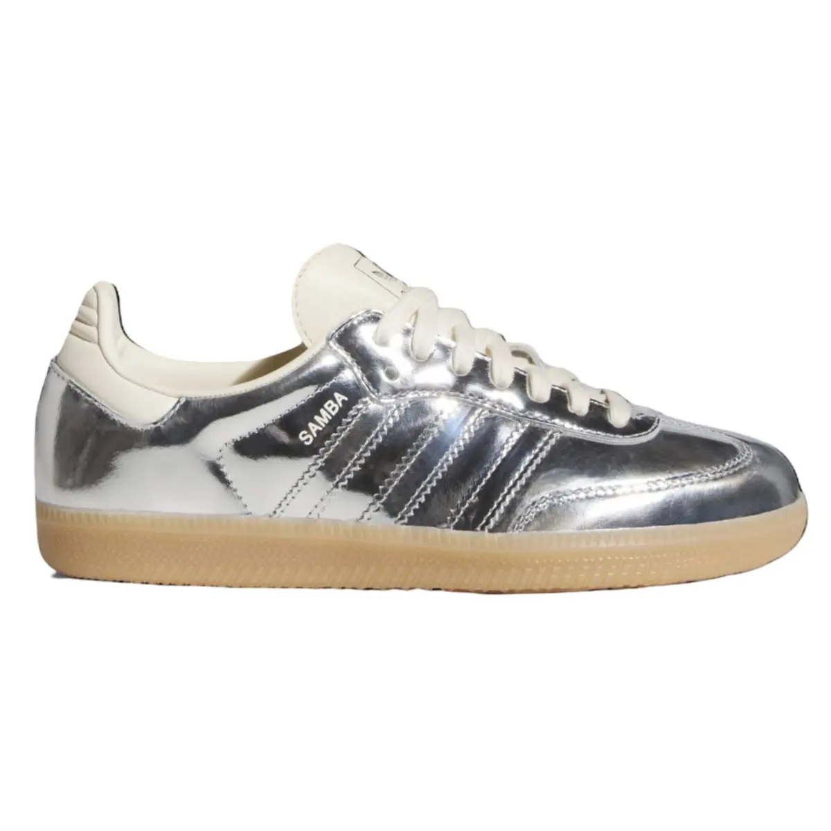 adidas Samba OG Silver Metallic Gum Women's Fashion Shoes New