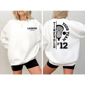 Custom Lacrosse Sweatshirt, Lacrosse Mom Shirt, Lacrosse Sister Sweatshirt, Personalized Lacrosse Shirts, Lacrosse Dad Shirt