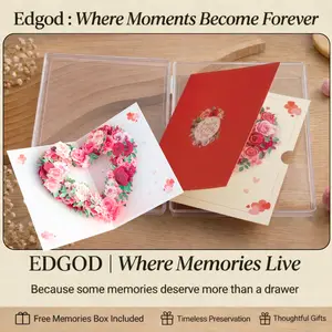 Mother's Day Card - Personalized Love Letter 3D Pop-up - Premium Display Case for Couples