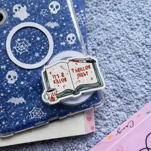 It's A Killer Magnetic Phone Grip, Horror Magsafe Kindle Grip, Gift For Readers, Bookish Griptok, Special Gifts mount holder stand accessories Car Universal