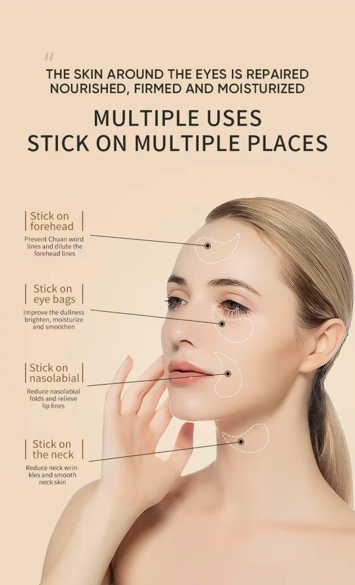 [Buy one, get one free] Taren cosmetics avocado moisturizing eye bag facial mask, 60 pieces/set, black eye bag eye care products, skin care gifts, moisturizing and comfortable