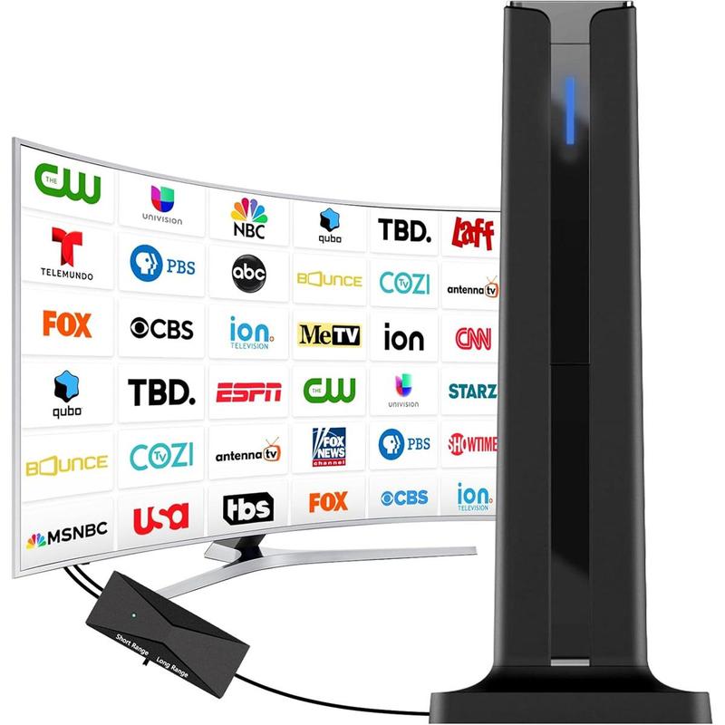 Digital TV Antenna for Smart TV Indoor,2026 TV Antenna with 3M Stick Base, 360°&Long Range Reception 4K HDTV Antenna for Local Free Channels, Easy Installation Antennas for 1080P TVs Without Cable antenna fortv