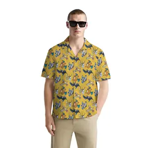 FERITTO Pokemon Hawaiian Shirt for Men - Breathable & Comfortable, Available in Sizes S to 3XL, Perfect Gift for Summer Vacation Menswear Tropical