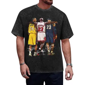 100% pure cotton classic sports T-shirt, featuring a basketball legend, suitable for daily wear and sports enthusiasts. It is an ideal gift for basketball lovers and athletes, and is suitable for all seasons.