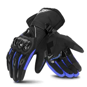 Motorcycle Riding Blue Gloves Men's Winter Motorcycle Touch Screen Waterproof And Warm Motorcycle Off-road Outdoor Winter Gloves
