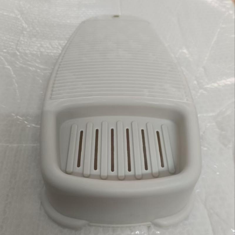 Portable Non-Slip Plastic Washboard with Integrated Soap Holder, Sturdy Manual Laundry Scrub Board for Hand Washing Clothes and Delicates