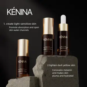 KENINA Eternal Beauty Cordyceps Water Glow Series Trial Pack Moisturizing Firming Travel Skincare Set with Hyaluronic Acid Collagen Peptide Serum for Face Moisturize Hydrate