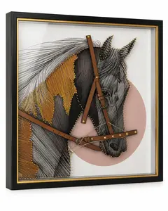 Large 3D Horse Wall Art 31.5", Handcrafted String Art Wall Sculpture, Western Equine Decor, Luxury Modern Living Room Decor, Statement Wall Hanging by Forvena.Art