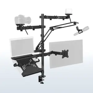 All-In-One Livestream Desk Mount - Up to 32" Screens, 15.6" Laptops