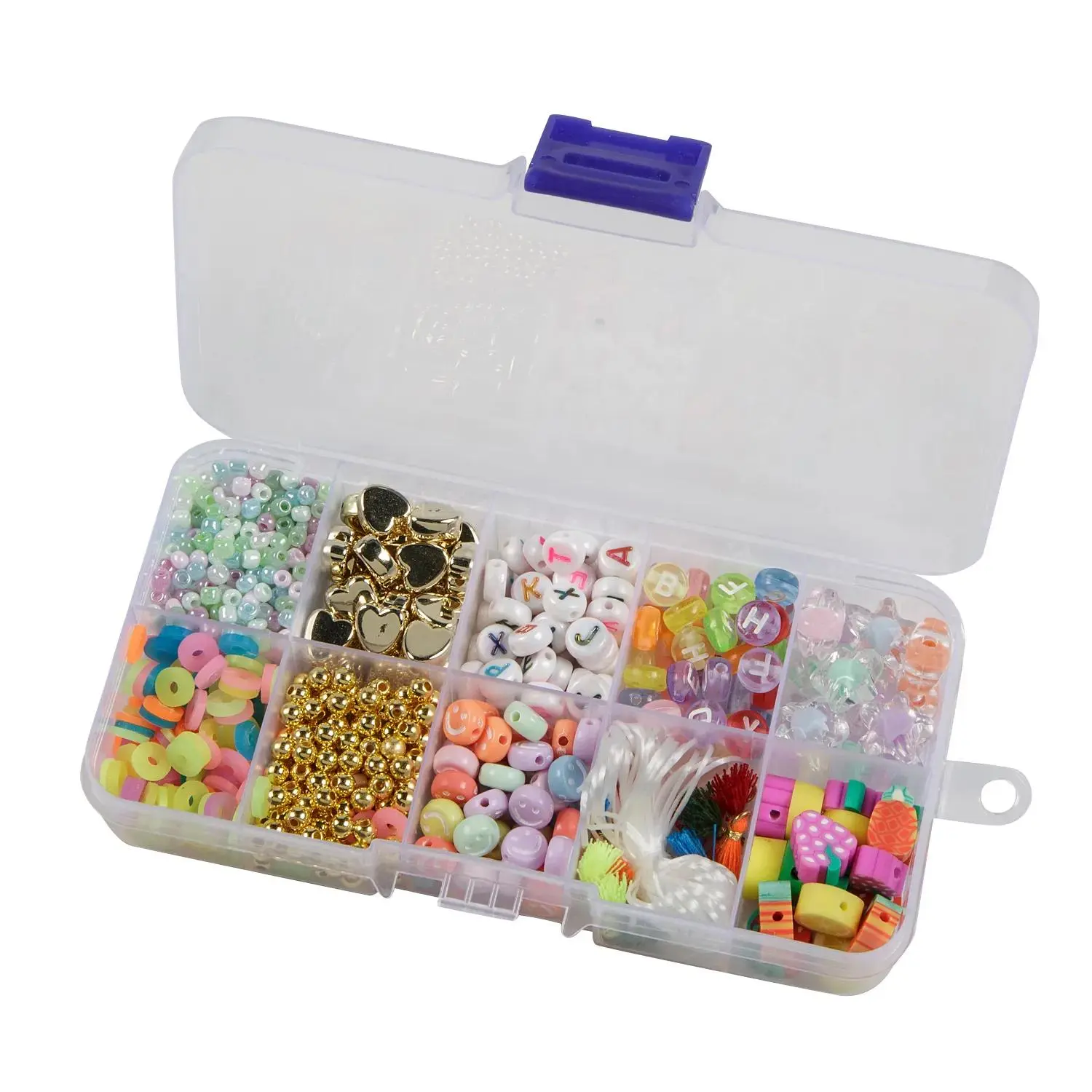 5" x 2 1/2" Plastic Storage Box with Assorted Beads - 6 Pc. 5" x 2 1/2" Plastic Storage Box with Assorted Beads - 6 Pc.