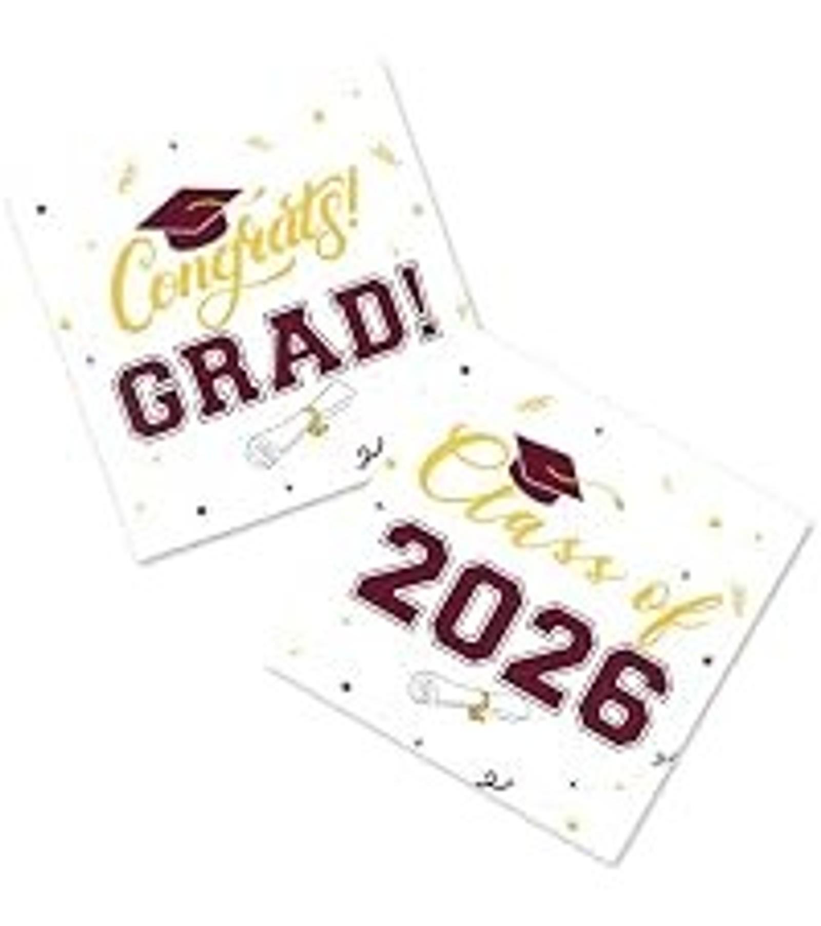 Graduation Cocktail Napkins Class of 2026 80 Pack Congrats Grad Disposable Paper Napkins for College High School Graduation Party Decorations 5x5 Inch Red Graduation Cocktail Napkins Class of 2026 80 Pack Congrats Grad Disposable Paper Napkins for College High School Graduation Party Decorations 5x5 Inch Red