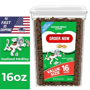 Temptations Cat Treats, Classic Crunchy and Soft Cat Treats, Seafood Medley Flavor, 16 oz. Tub