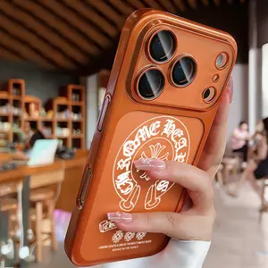 Minimal Chrome Hearts White Style Phone Case for iPhone 17 AIR 17 PRO 16 PRO15 PRO MAX 14 PLUS 13 PRO 12 11 PRO XS MAX X XR Plus  Shockproof Protective Cover Full Protection Anti-DropSolid color large-pore