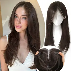 Nnzes Hair Topper Clip, 22 Inch 3D 360°Cover Hair Toppers for Women with Thinning Hair