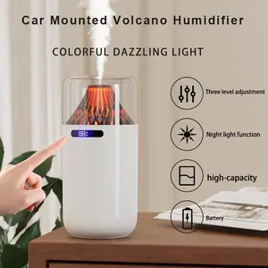Intelligent aromatherapy humidifier, digital display, intelligent spray, sewage power failure protection, can add water-soluble essential oil for aromatherapy, suitable for car/home use, must-have item in dry seasons such as autumn and winter.