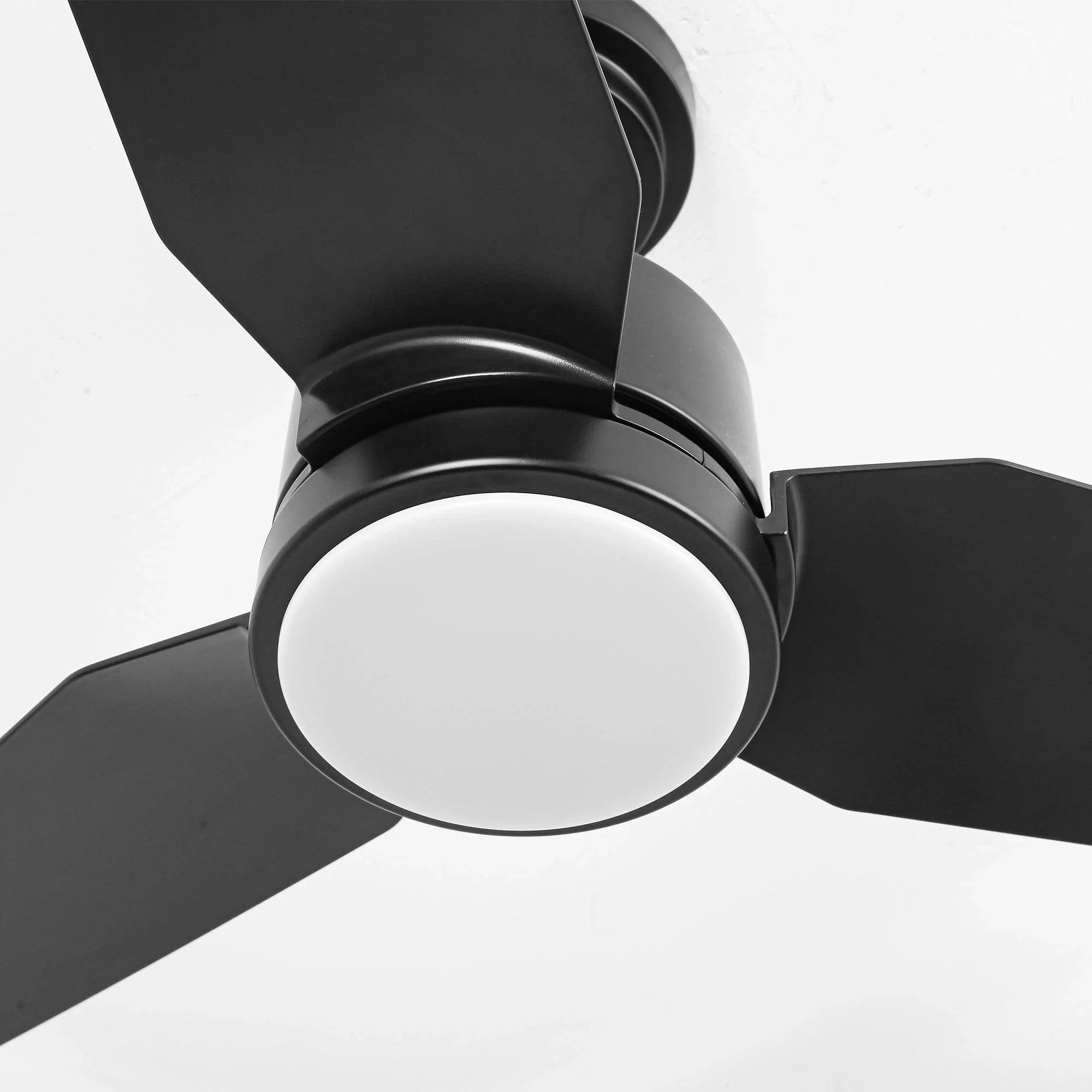 Vaczon 42" DC Motor Ceiling Fan | Modern Downrod Mount, Dimmable LED Light & Remote, Quiet 6-Speed