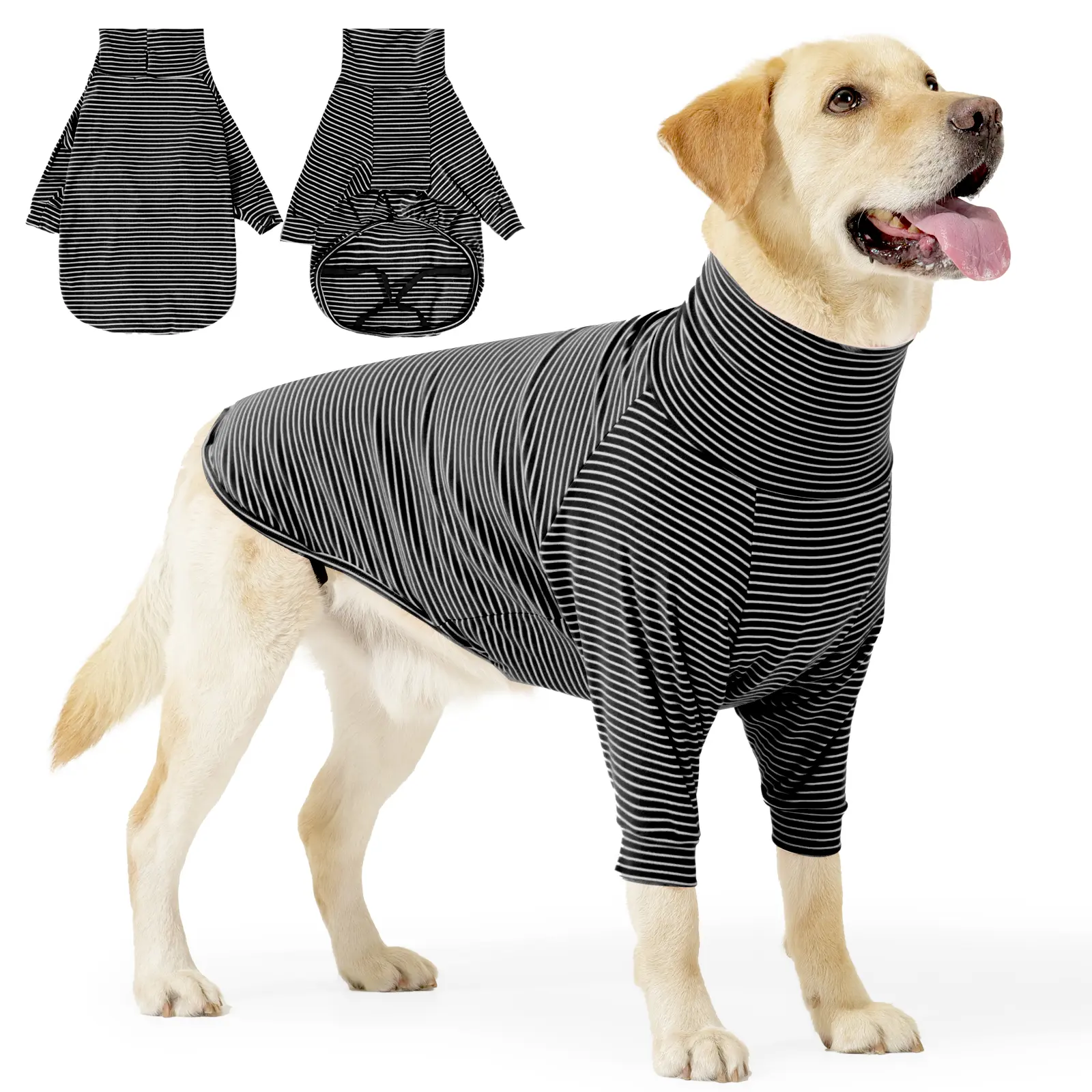 Pet Striped Pajamas for Dogs, Puppy Clothes, Breathable and Comfortable Fabric, Perfect for Large and Small Dogs, Ideal for Home Use