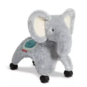 Radio Flyer Rolling Elephant Ride-On Plush EZ-Glide Wheels Corduroy Ears