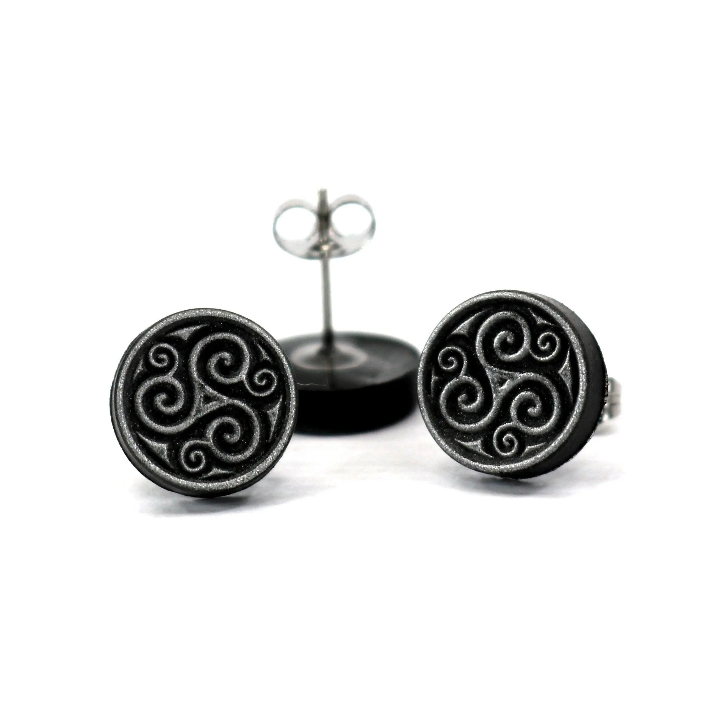 Triskelion Trinity Knot Earrings Pair - Celtic Collection