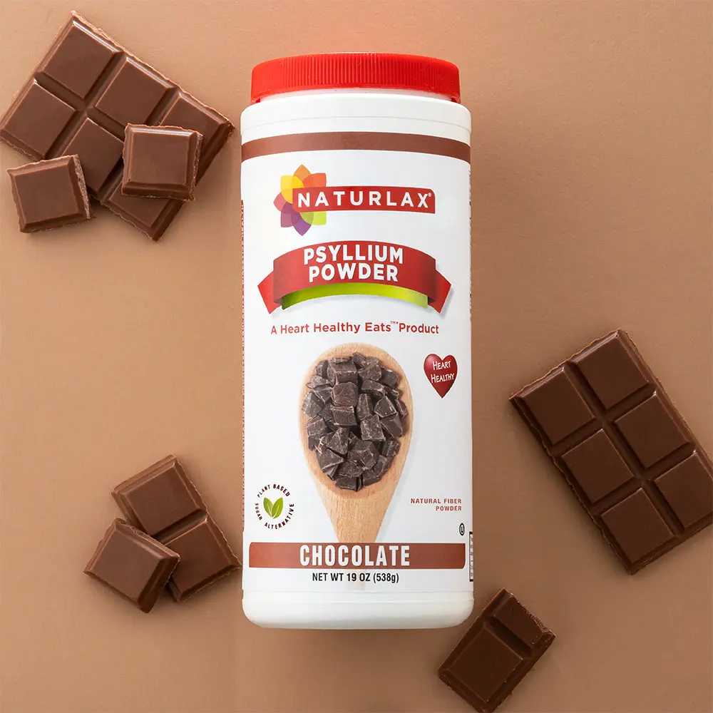 Chocolate Flavored Psyllium Husk Fiber Powder, Sugar-Free