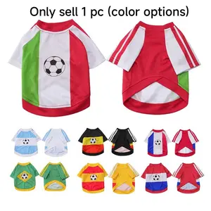 1 Pc World Cup Dog Jersey, Breathable Pet Sports T-Shirt, Available in 7 Colors, Comfortable and Stylish Dog Clothing