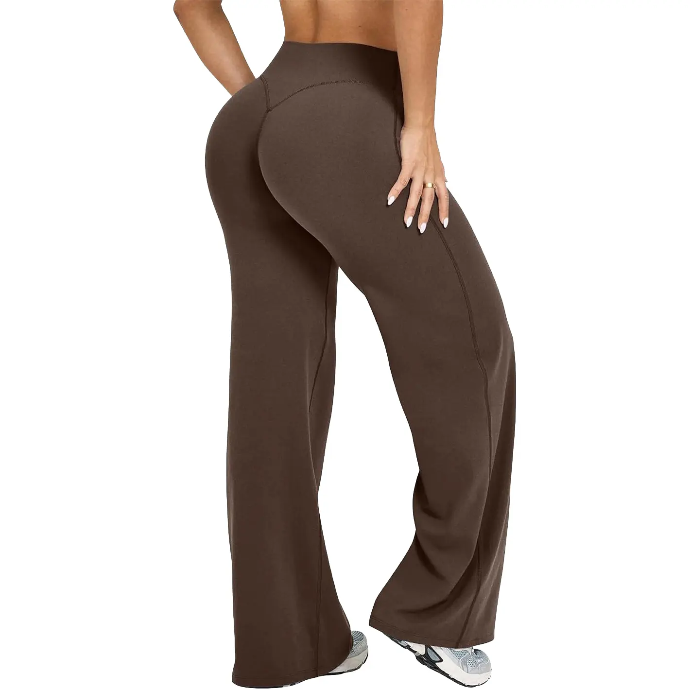 Women's High-Waisted Straight-Leg Yoga Trousers, Loose Fit Comfy Pants with Tummy Control, Stretchy Fabric for Lounge & Workout, Gym Workout Apparel, Pants For Women, Women's Gym Wear, Athleisure Wear