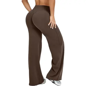 Women's Loose High-waisted Yoga Pants, Straight-leg Workout Trousers, Comfortable Elastic Casual Pants, Athletic Legging for Sports, Fitness, Outdoor Yoga, Exercise and Daily Casual Wear