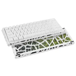 61-Key NJ61 Lattice Case 60% Mechanical Keyboard, Hot-Swappable Linear Red Switch, QMK/VIA Programmable, Full RGB Backlit, Compact Wired Gaming Keyboard for PC Gamer