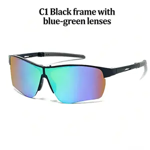 Windproof Sports Sunglasses for Men & Women, Lightweight Outdoor Protective Glasses with UV Protection, Foldable Cycling Sunglasses for Riding Outdoor Activities