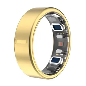 Titanium Alloy Smart Ring, Professional ECG Heart Rate Blood Oxygen Sleep Monitor, Sports Pedometer Health Tracker Wearable for Daily Fitness,5ATM Waterproof