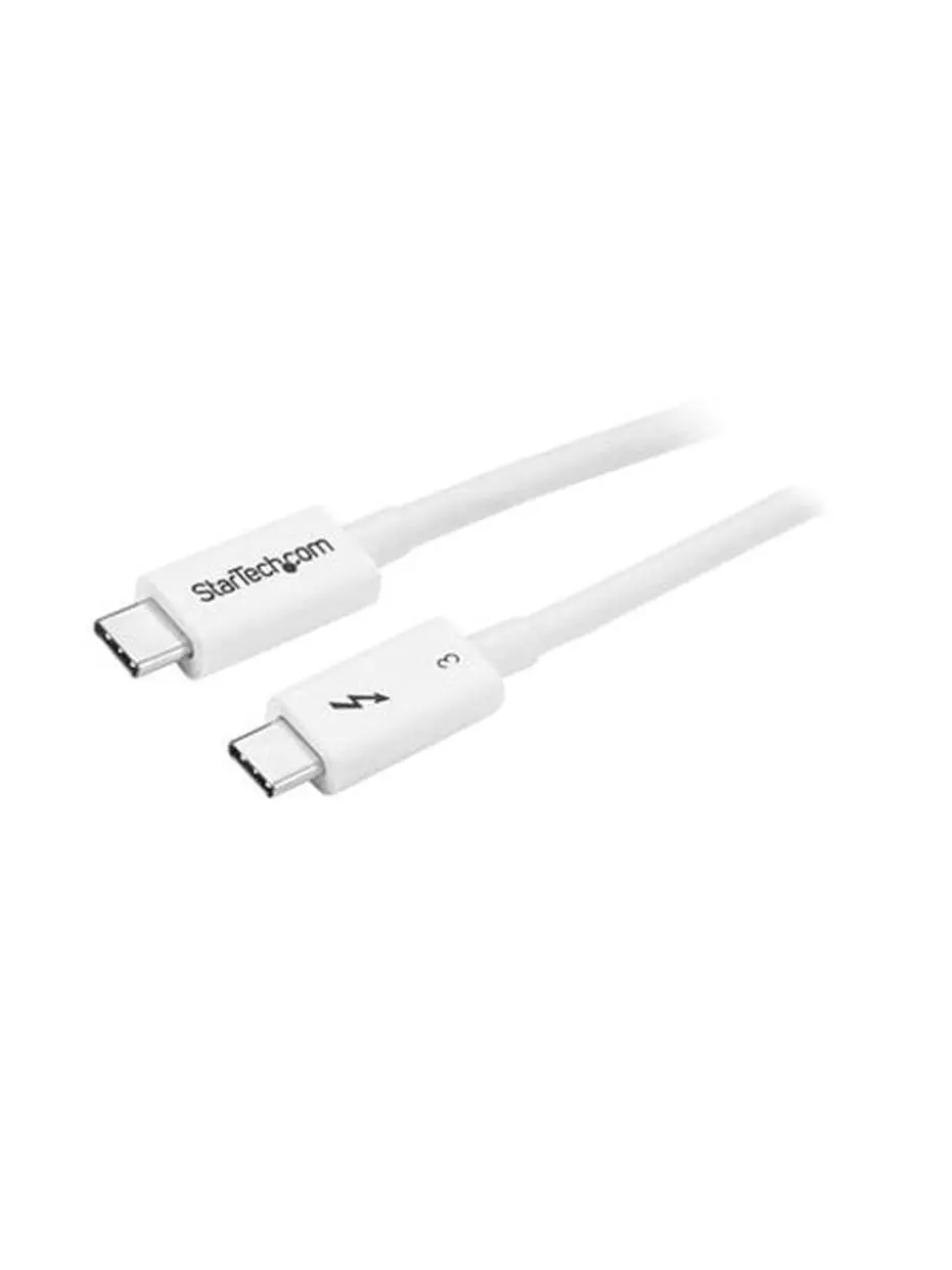 StarTech TBLT34MM50CW Thunderbolt 3 Cable - 40Gbps, 0.5m Length, USB Type-C & DisplayPort Compatible Audio Video Accessory