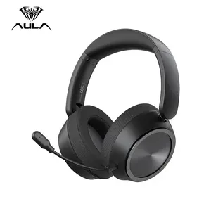 AULA A600 4-Mode Gaming Headset with 2000mAh Battery, RGB Lighting, USB/3.5mm Connectivity, Detachable Mic, Ultra-Low Latency for PS4, PS5, PC