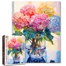 Tucocoo Hydrangea Flower 1000 Pieces Jigsaw Puzzle, Mother’s Day Gift, Colorful Home Game Stress Relief Brain Training Challenging Wall Decor Gift Idea, 27.56x19.69inch 70x50cm