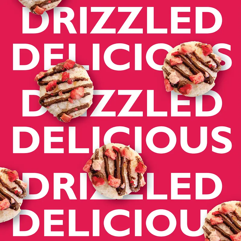 6 Pack - Drizzilicious Strawberry Chocolaty Bites Mini Rice Cakes - New Flavor, 4 oz 6 Pack - Drizzilicious Strawberry Chocolaty Bites Mini Rice Cakes - New Flavor, 4 oz