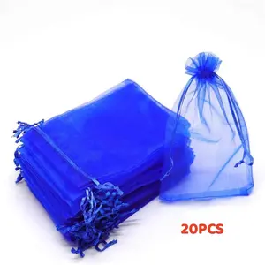 Organza Gift Bag, 20pcs/set Clear Jewelry Packaging Bag with Drawstring, Creative Gift Packaging, Gift Wrapping Supplies for Wedding & Party & Birthday