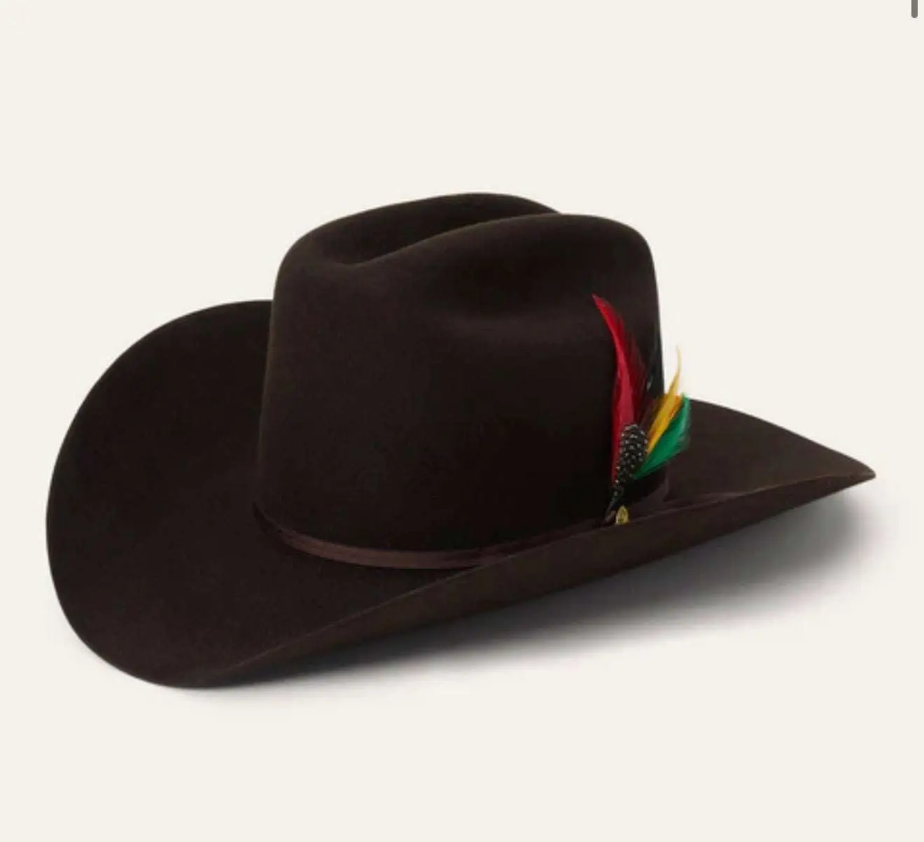 STETSON 6X Chocolate Copa Alta Especial 160th Anniversary Western Style Felt Hat - 5" Crown, 4" Brim, Gold Token Buckle, Classic Western, Cowboy, Buckled, Elegant Hats, Rustic, Cowboy Hat