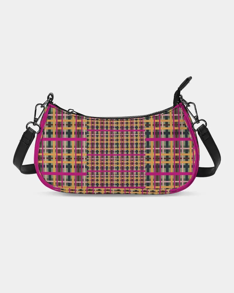 Fuchsia Plaid Petite Canvas Purse