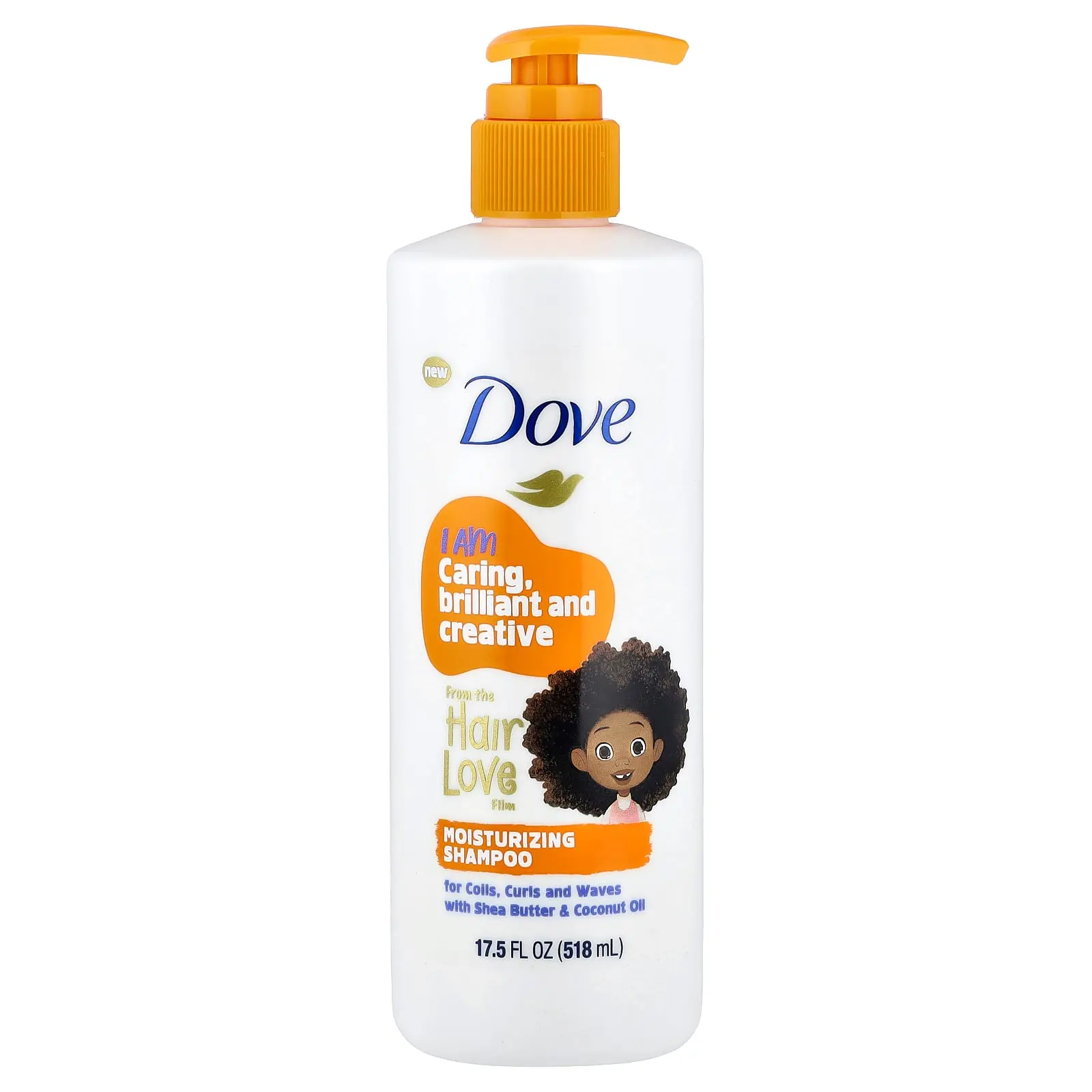 Dove Kids Care, Moisturizing Shampoo, For Coils, Curls and Waves, 17.5 fl oz (518 ml) Dove Kids Care, Moisturizing Shampoo, For Coils, Curls and Waves, 17.5 fl oz (518 ml)
